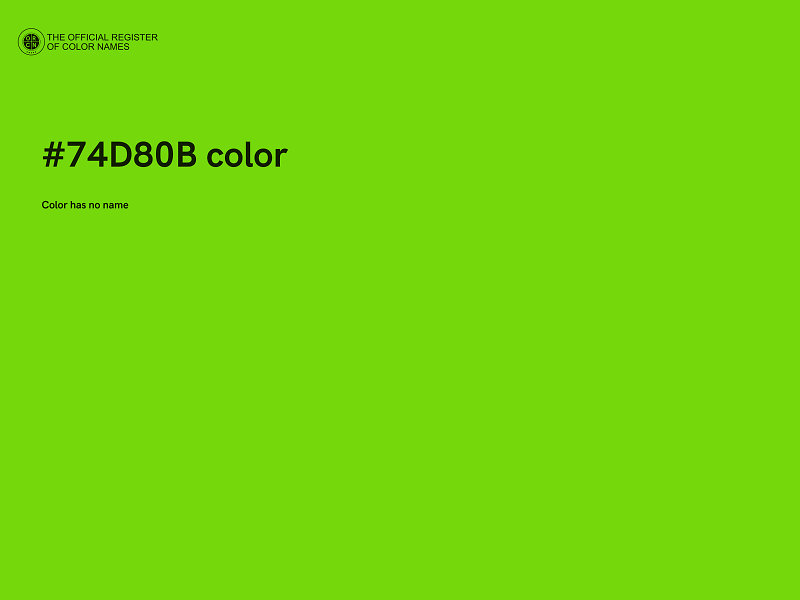 #74D80B color image