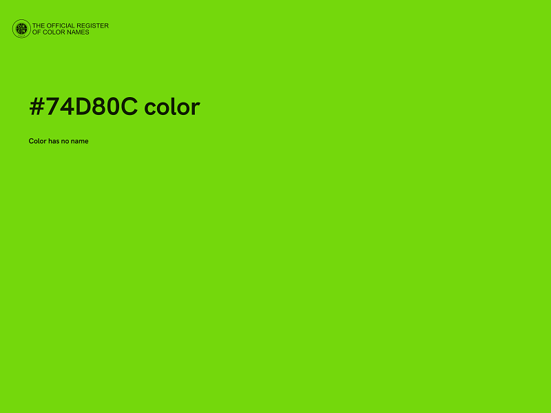 #74D80C color image