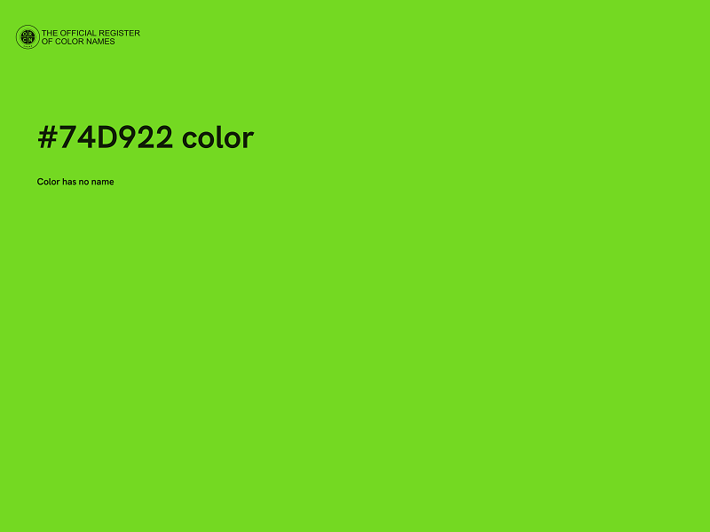 #74D922 color image