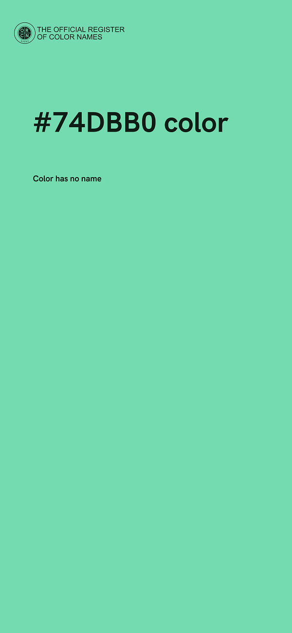 #74DBB0 color image