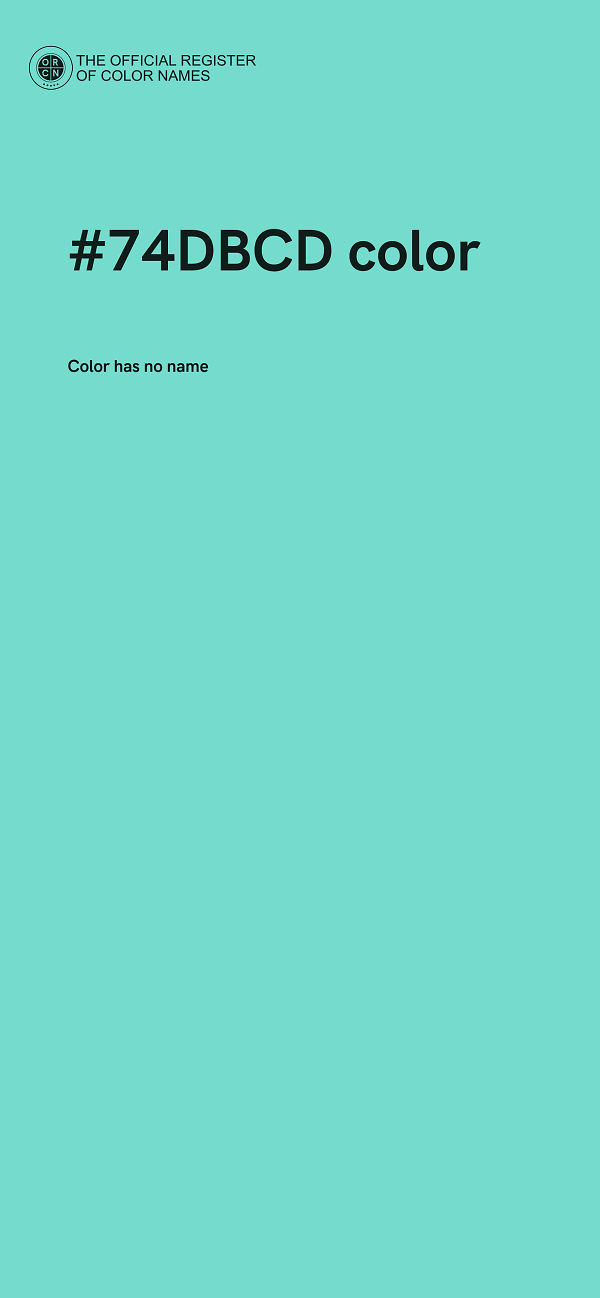 #74DBCD color image