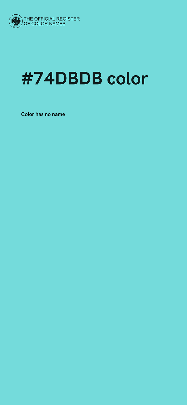 #74DBDB color image
