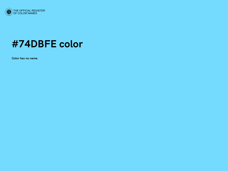 #74DBFE color image