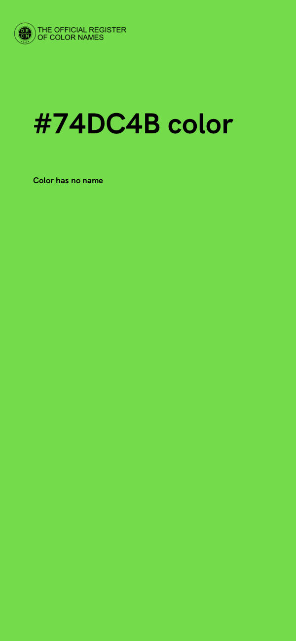 #74DC4B color image
