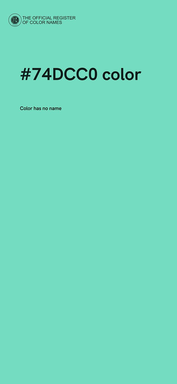 #74DCC0 color image
