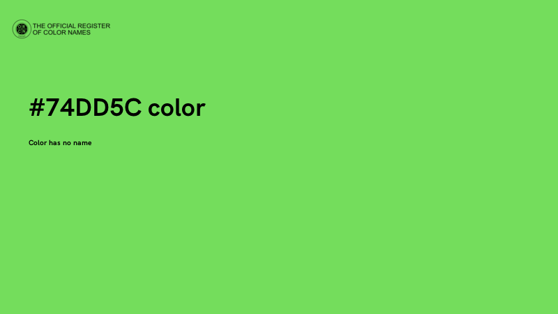 #74DD5C color image