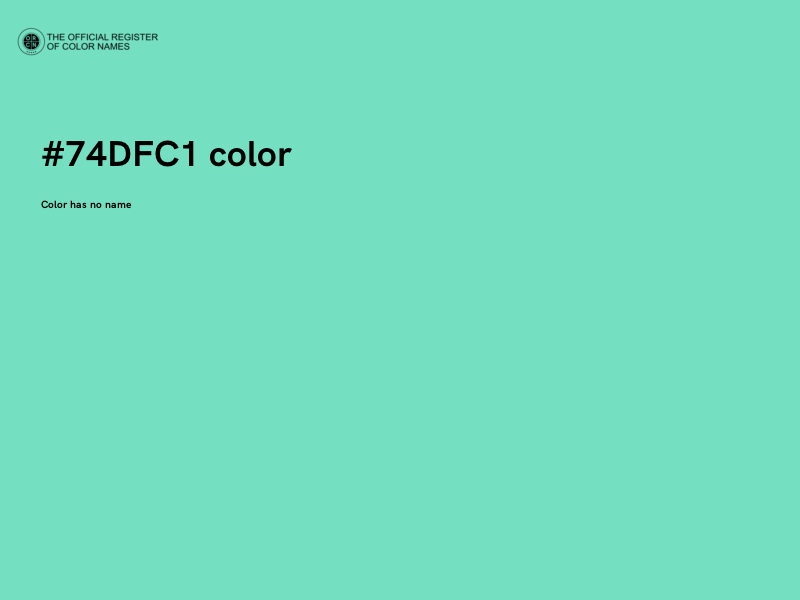 #74DFC1 color image