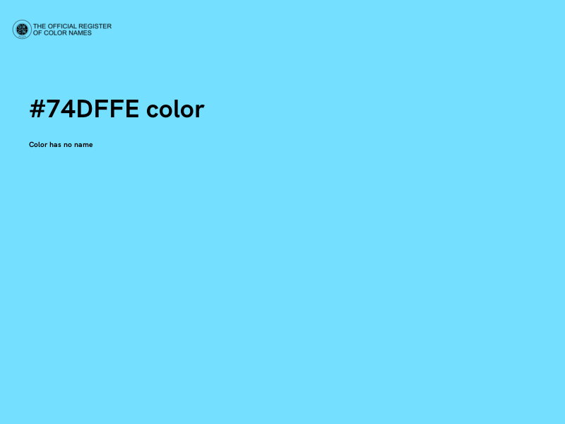 #74DFFE color image