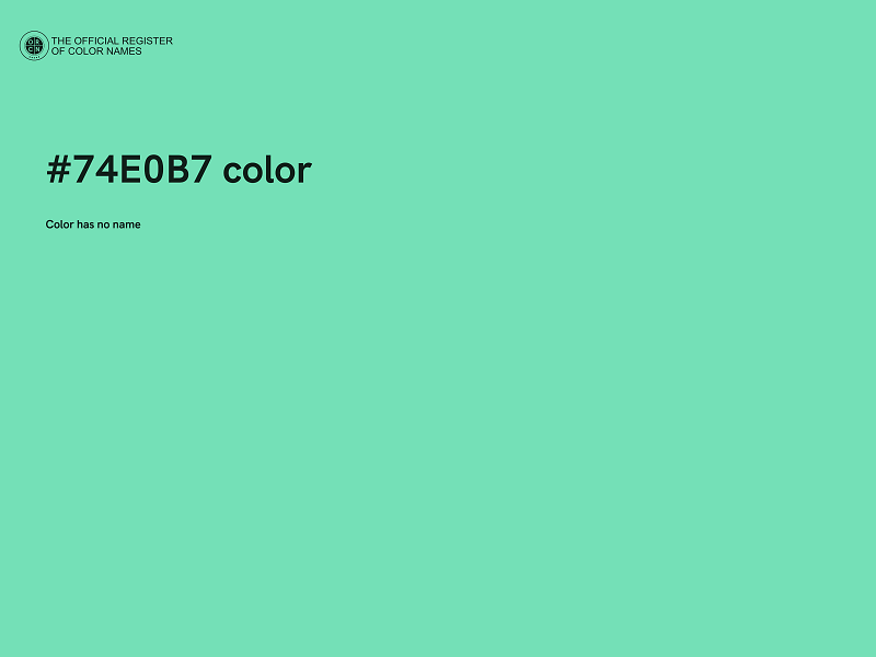 #74E0B7 color image