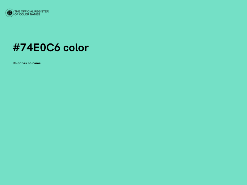 #74E0C6 color image