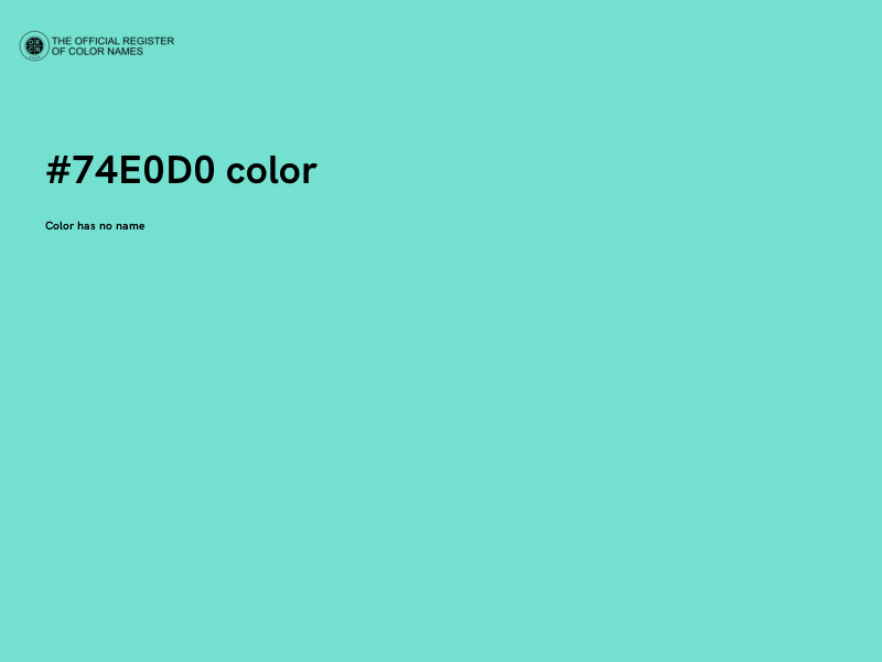 #74E0D0 color image