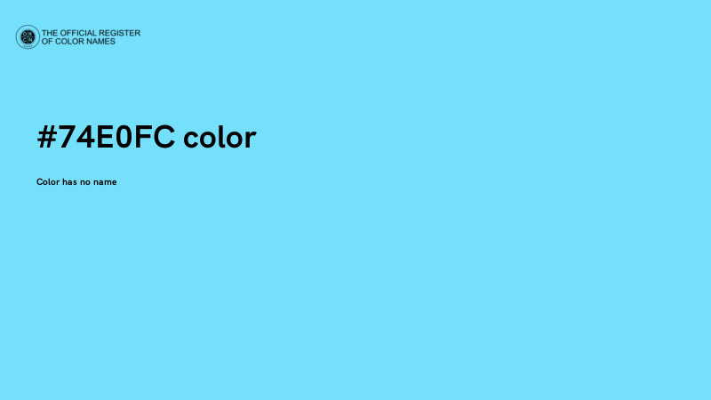 #74E0FC color image