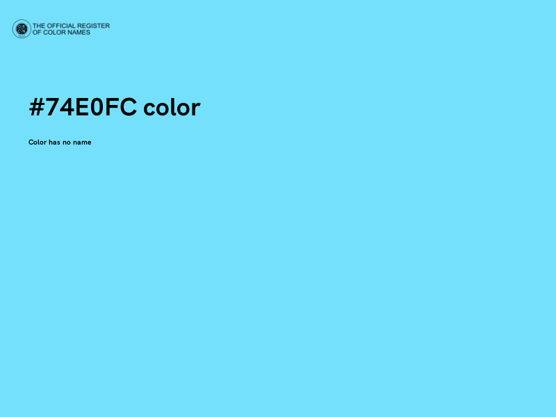 #74E0FC color image
