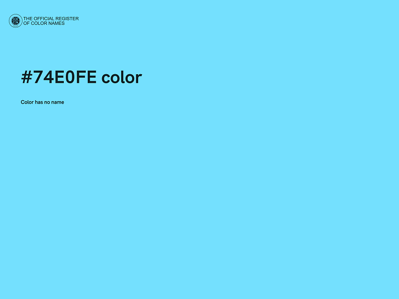 #74E0FE color image