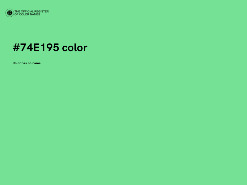 #74E195 color image