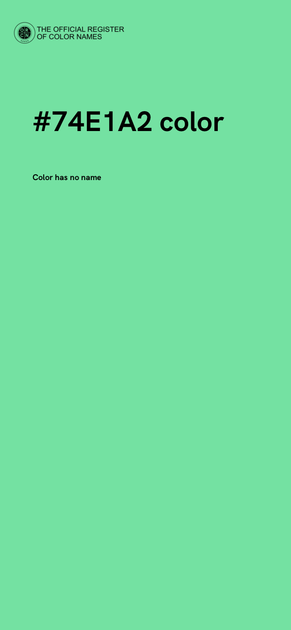 #74E1A2 color image