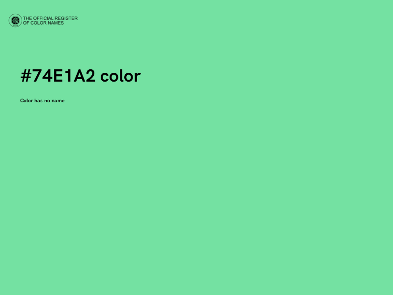 #74E1A2 color image