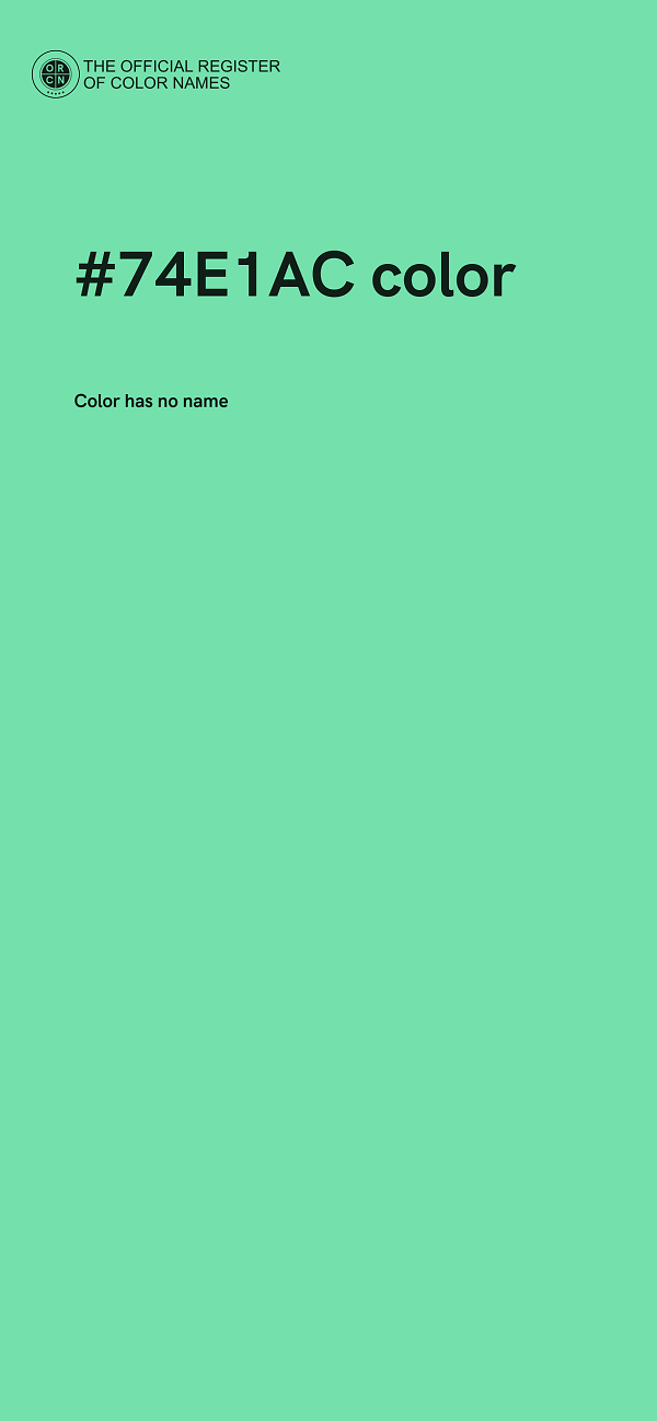 #74E1AC color image
