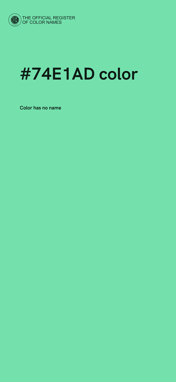 #74E1AD color image
