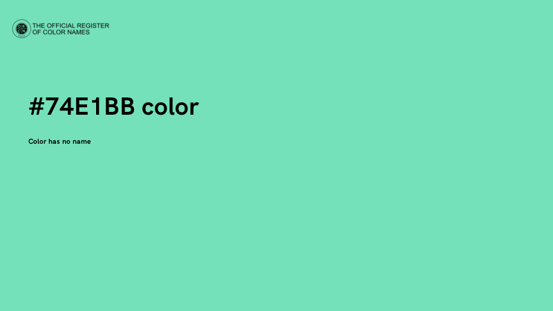 #74E1BB color image