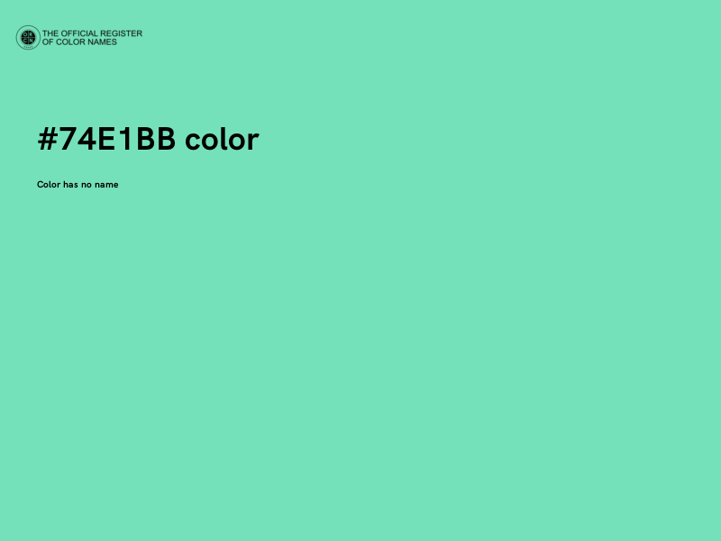 #74E1BB color image