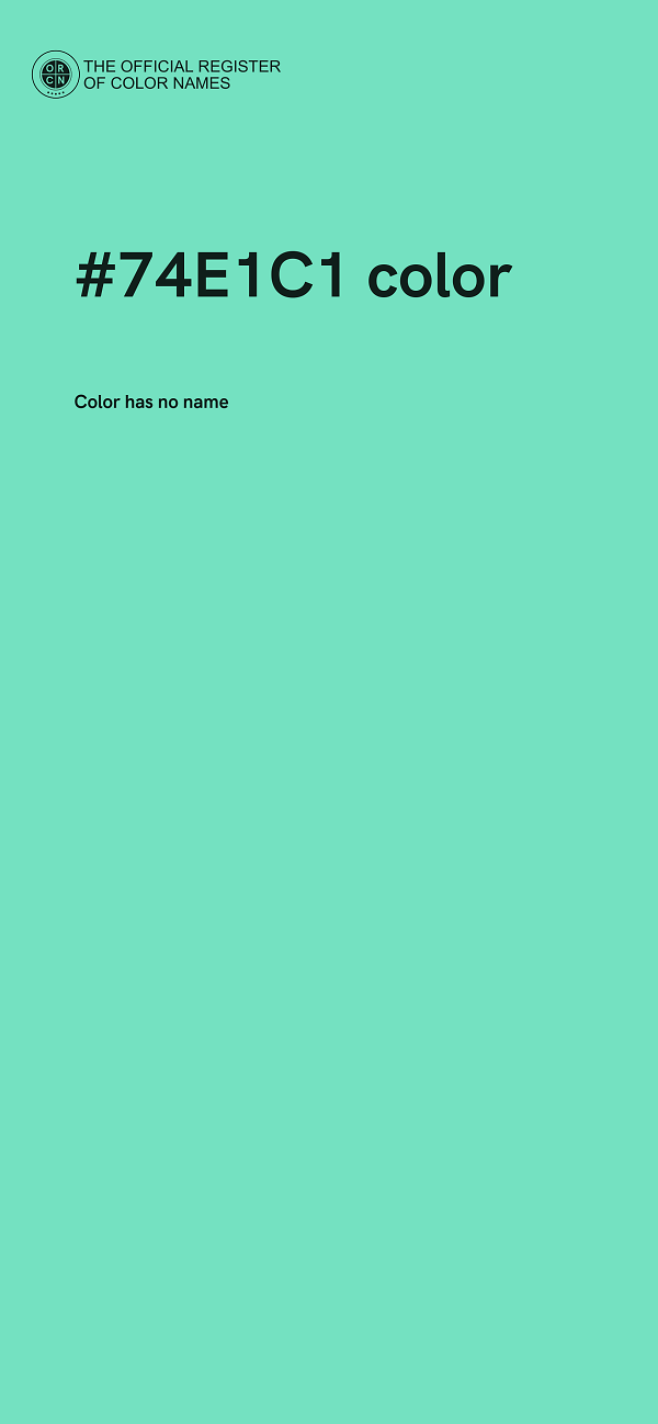 #74E1C1 color image