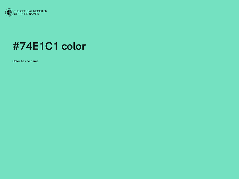 #74E1C1 color image