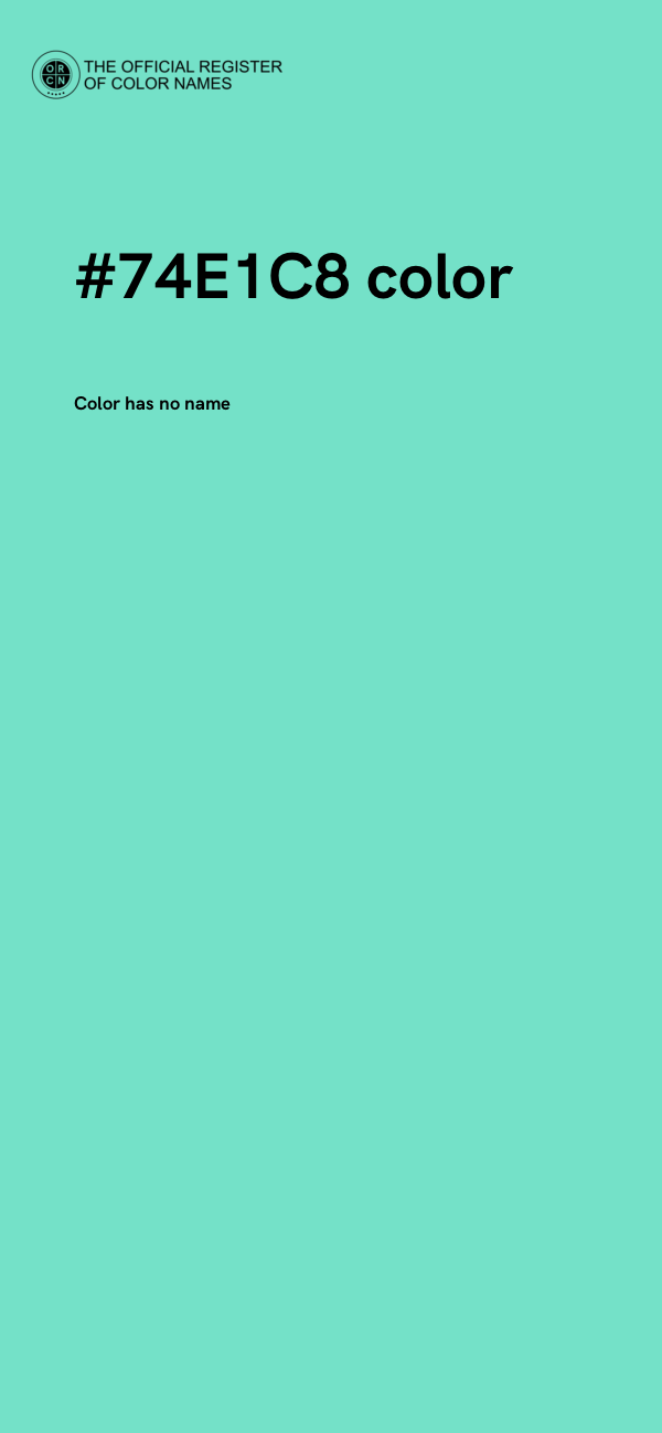 #74E1C8 color image