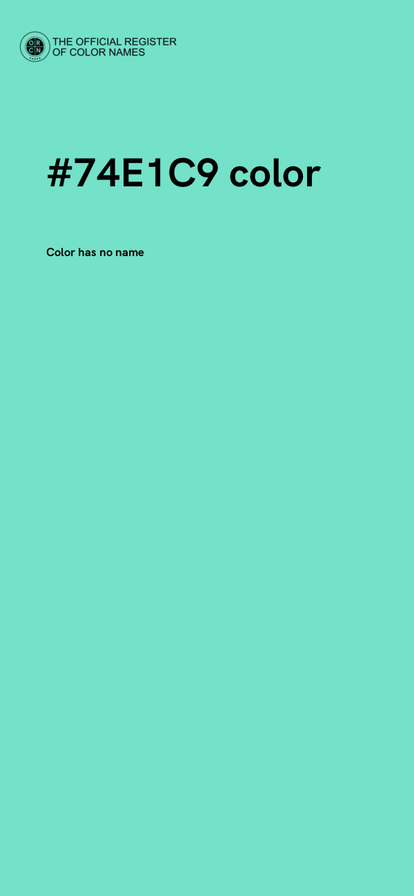#74E1C9 color image