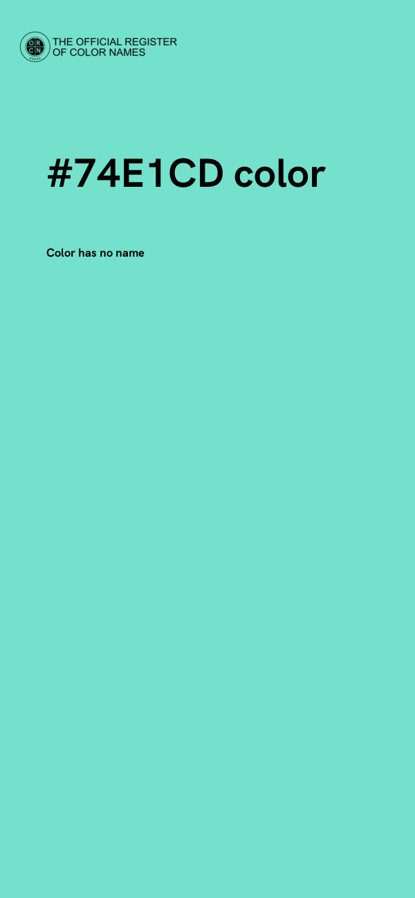#74E1CD color image