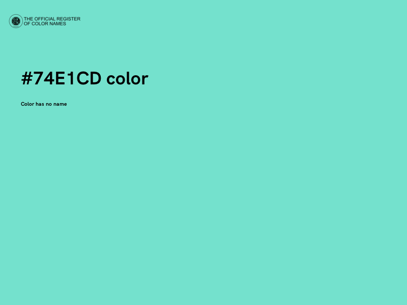 #74E1CD color image