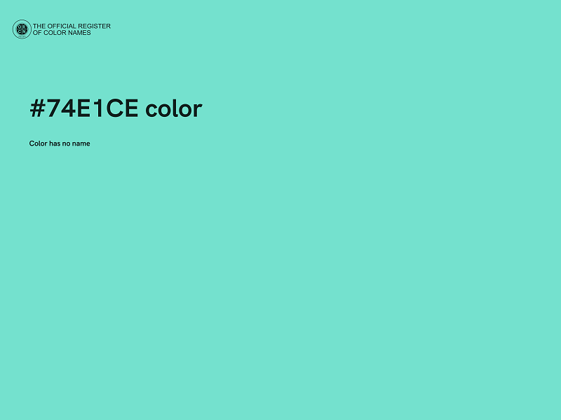 #74E1CE color image