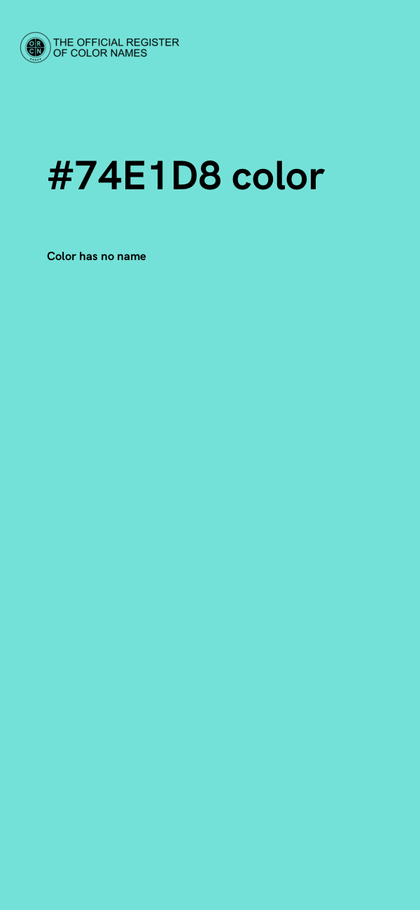 #74E1D8 color image