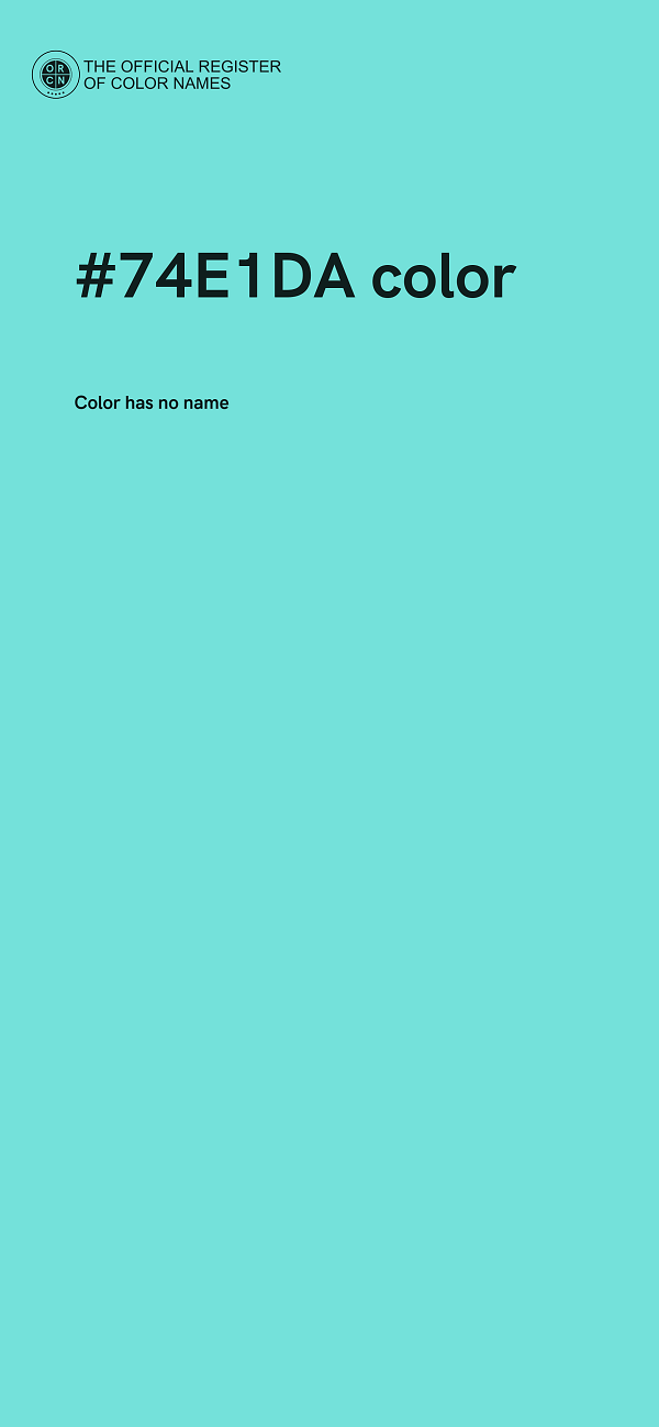 #74E1DA color image