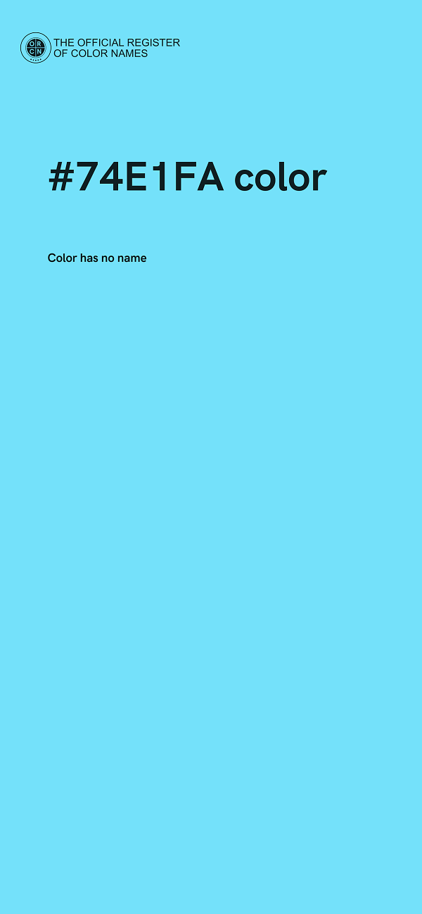 #74E1FA color image