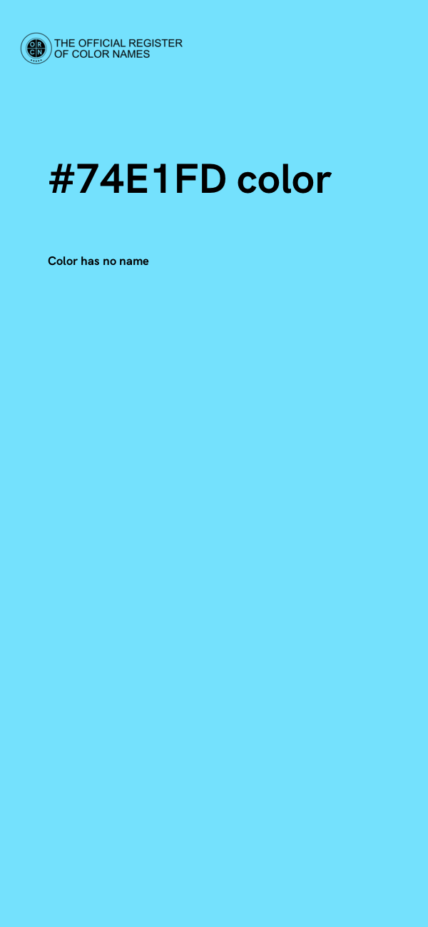 #74E1FD color image