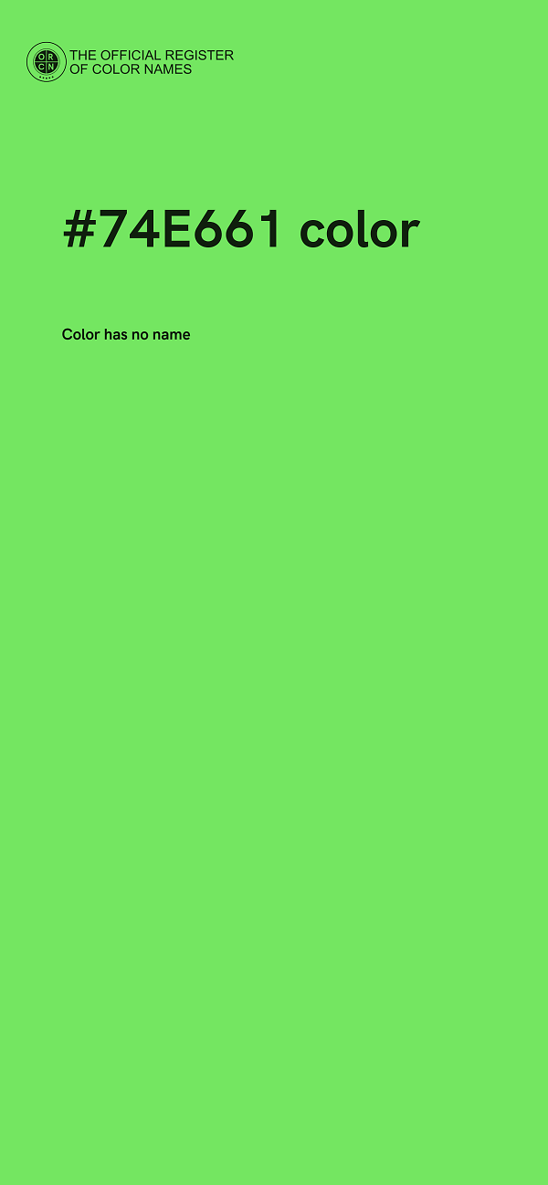 #74E661 color image