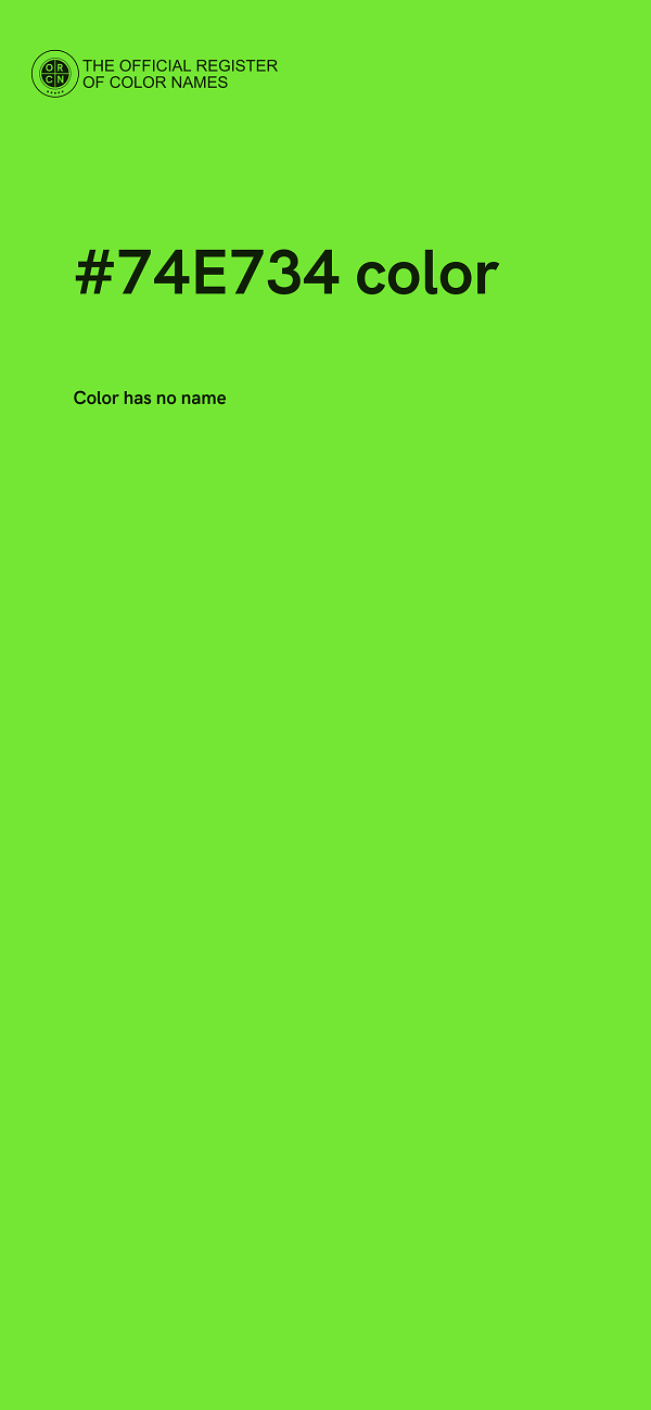 #74E734 color image