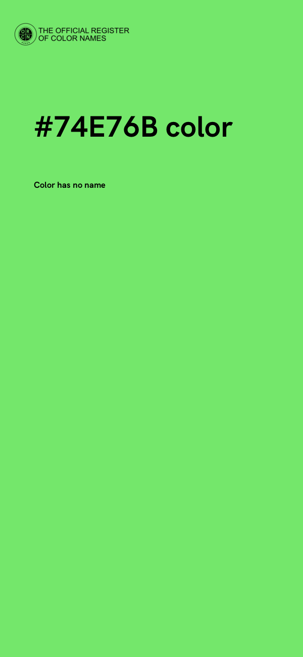 #74E76B color image