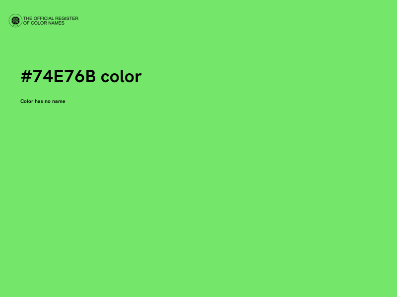 #74E76B color image