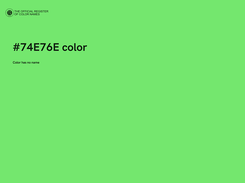 #74E76E color image