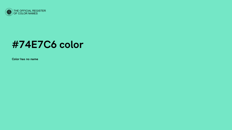#74E7C6 color image
