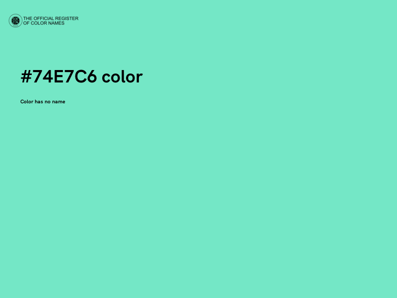 #74E7C6 color image