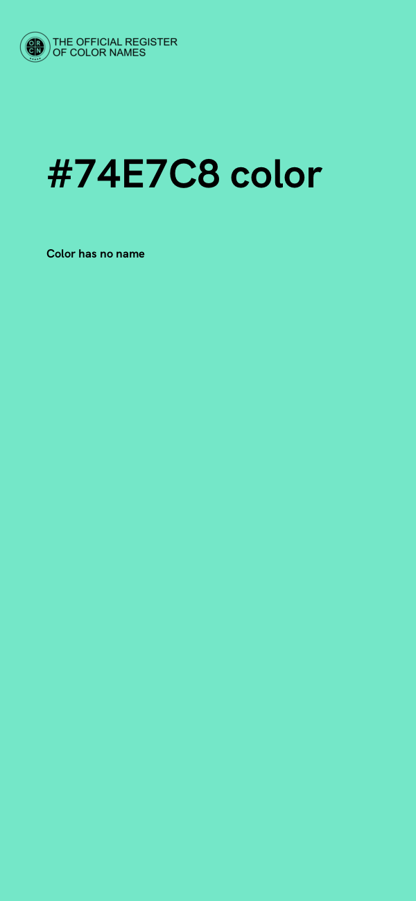#74E7C8 color image