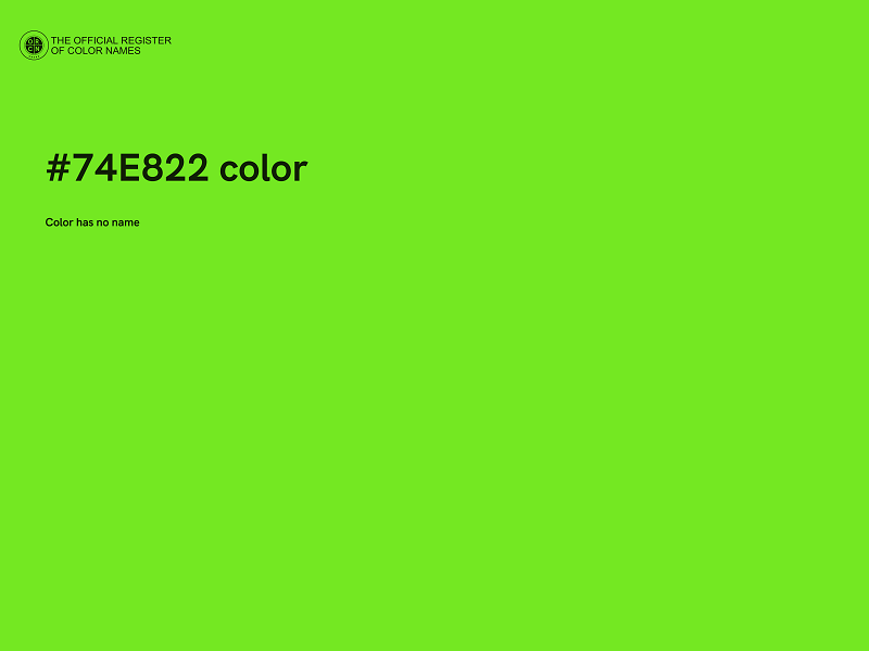 #74E822 color image