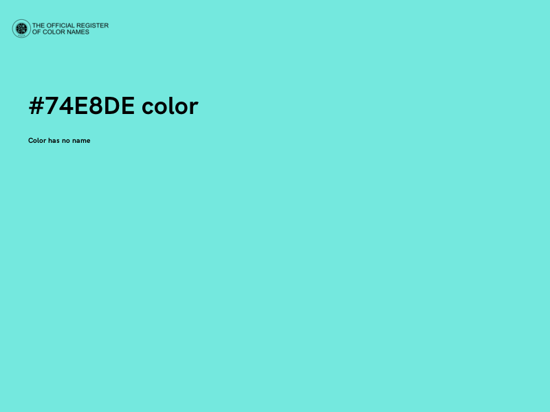 #74E8DE color image
