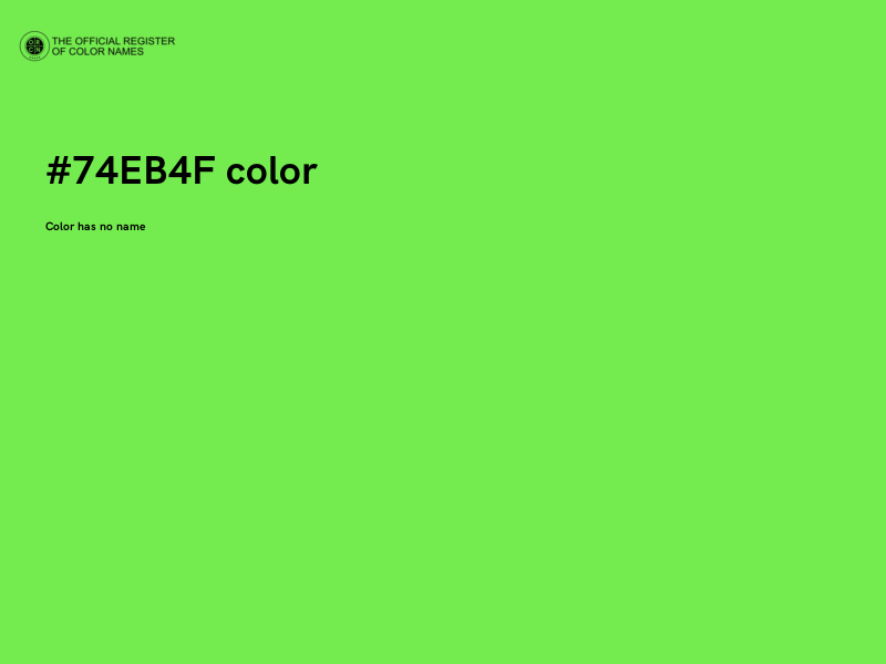 #74EB4F color image