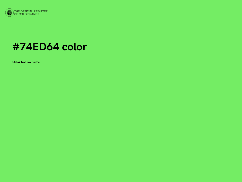 #74ED64 color image