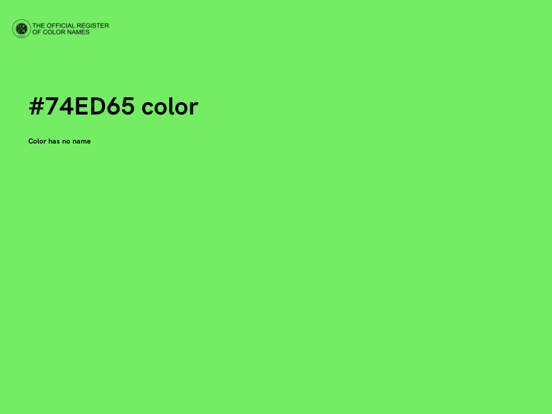 #74ED65 color image