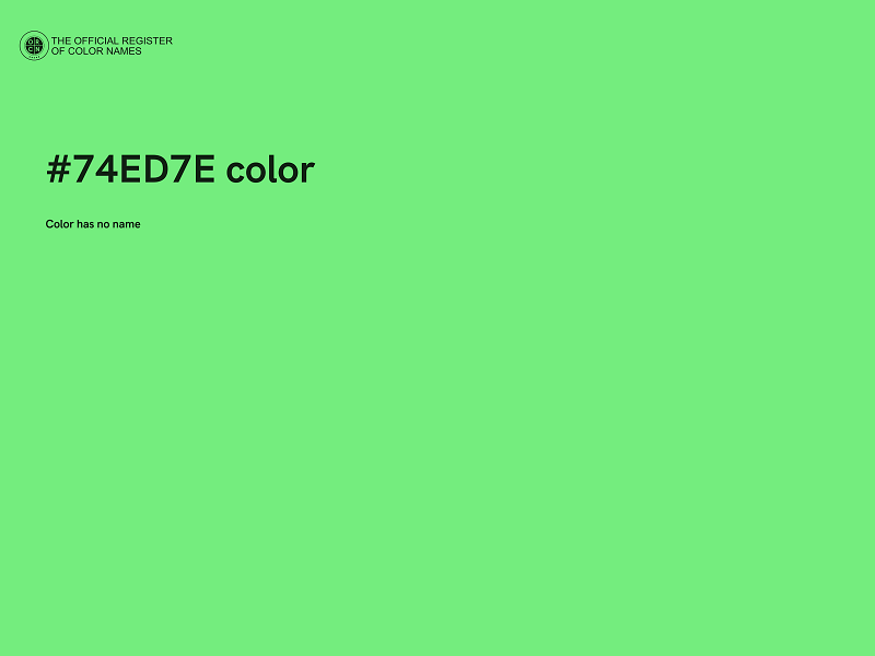 #74ED7E color image